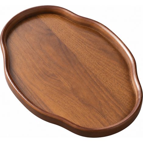 Plateau ruyi en bambou noyer 37 x 26 cm, taille moyenne