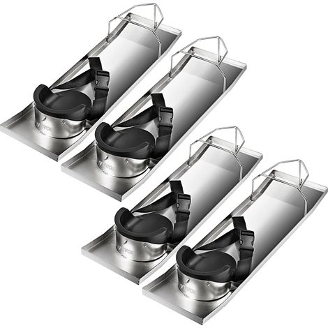 Mophorn Concrete Knee Boards, Stainless Steel 28" x 8" Sliders, 2 Pairs with Knee Pads & Straps for Cement and Concrete Finishing (1/5)