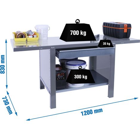 Simonrack BT6 Pro 1Box Metallwerkbank grau robust