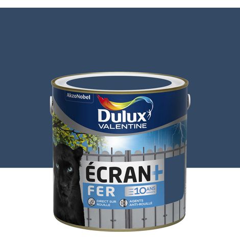 Peinture fer DULUX VALENTINE Ecran+ brillant Marine 2 L (1/3)