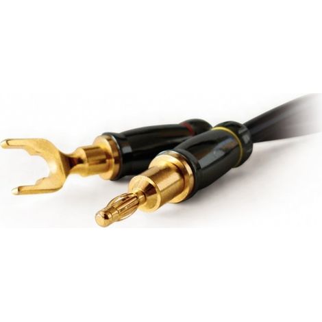 Dynavox, cavo di altoparlante di alta gamma, coppia, cavo flessibile con connettori a banana di alta qualità, assemblato, colore nero, lunghezza 3 m