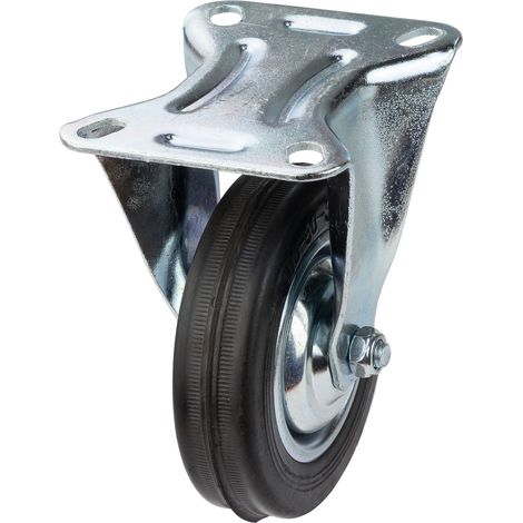 Transportrolle Bockrolle gummiert d=85 mm bis 60 kg Gummirolle Lastrolle (1/4)