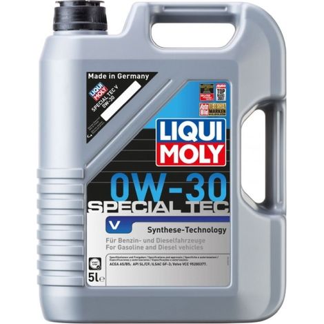 Aceite LIQUI MOLY 0W30 5L ESPECIAL TEC V / VOLVO / SL/CF / A5/B5 / GF-3 / VCC 95200377