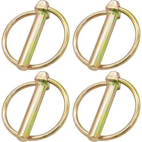 4 Pièces Goupilles Clips, Goupille De Lynch Avec Anneau, Assortiment De Goupilles Clips Rond Sécurité, Goupille De Lynch Pour Remorque Tracteur Agricole, ,Pour Véhicules Agricoles(M8) (1/5)