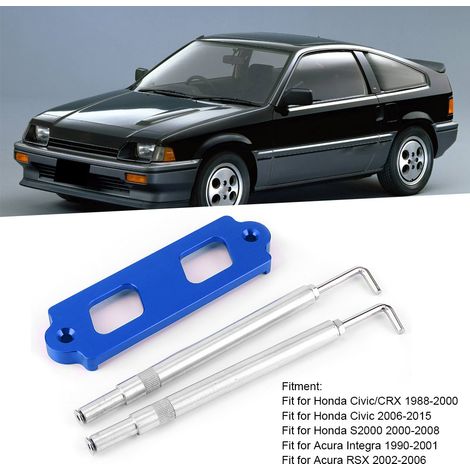 Kit de fixation de batterie avec support de tige et crochets, compatible avec Honda Civic/CRX (bleu). (1/5)