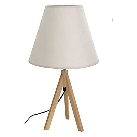 LAMPADA ORY TREPPIEDI IN COLORE BEIGE CON GAMBE IN LEGNO DA 20 X H53 CM (1/2)