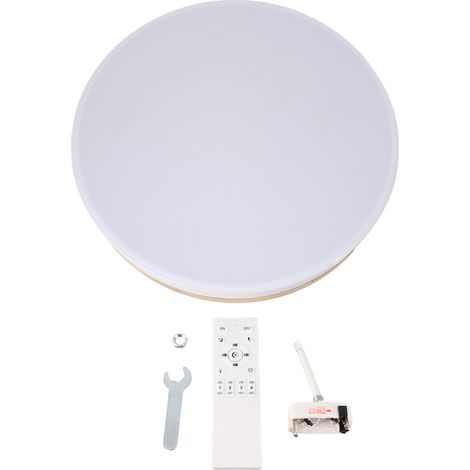 Plafonnier LED variateur lumineux rond moderne encastré avec télécommande APP intensité réglable pour chambre cuisine couloir (1/5)