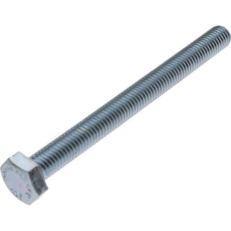 Vis métaux Tête hexagonale TH M14X120 Classe 10.9 Acier zingué-1 pièce (1/2)