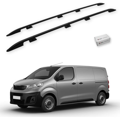 TURTLE kompatibel mit Peugeot Expert (Mk3) 2017-2025 / Lange Version Dachreling Crown Schwarz (1/5)