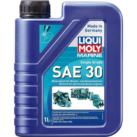 Marine Single Grade SAE 30, 1 L, Huile de moteur minéral de démarrage, SKU: 25065 (1/5)