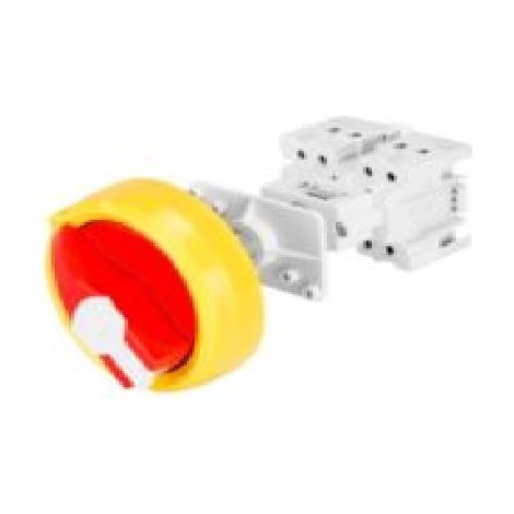Interruttore Rotativo da quadro comando con manopola rossa 4P 4M 32A IP65