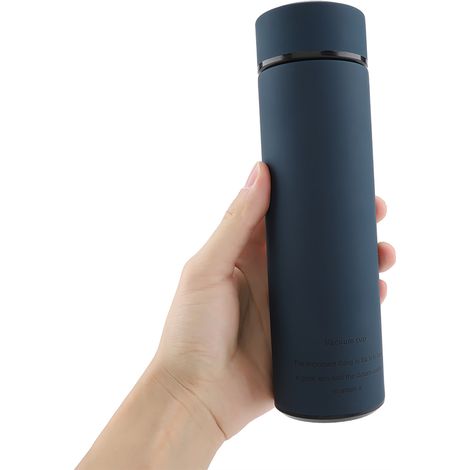 Edelstahlbecher, Teetasse, Isolierflasche für den Bürogebrauch (Dunkelblau, 500 ml) (1/5)