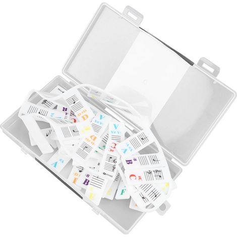 Étiquette autocollante amovible en silicone pour clavier de piano électronique 88 touches, grandes lettres de notes (1/5)