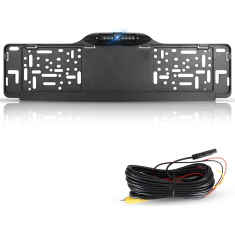 Caméra de Recul 1080P pour Voiture, Support de Plaque D'Immatriculation Universel Camera de Recul Vision Nocturne Étanche Grand Angle de Vue Réglable pour Véhicule 12V Caméra Arrière Filaire (1/5)