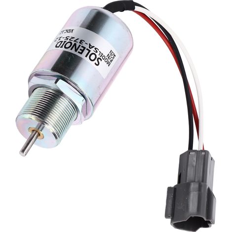 Électrovanne d'arrêt carburant 12V SA372512 Stop Solenoid Compatible MITSUBISHI S3L S4L L2E L3E L3P K4ND61KG (1/5)