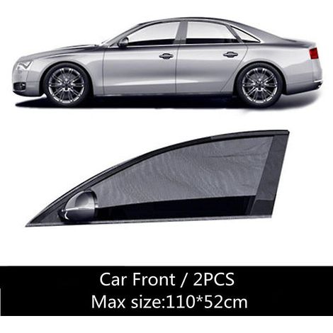 Lot de 2 pare-soleil de voiture, protection UV, rideaux latéraux, pare-soleil en maille, films de protection pour vitres, accessoires de style automobile, pare-soleil avant