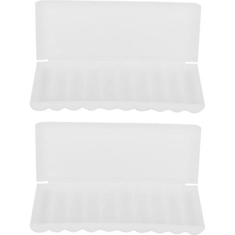 Support pour piles 18650, lot de 2, boîte de rangement légère en plastique blanc transparent et pratique (1/4)