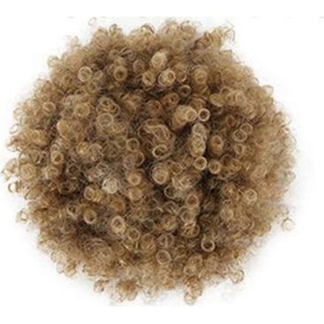 Petite perruque bouclée, sac à cheveux pour femme, filet élastique à cordon, coton à cheveux