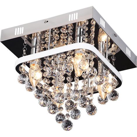 Plafoniera Rabalux Pallas cristallo cromo LED 30 cm (1/2)