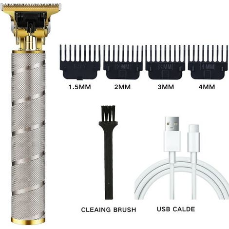 Tondeuse à cheveux sans fil, tondeuse barbe électrique T-Blade à écart zéro, kit de coupe et rasage pour homme, lame de précision, usage professionnel, 6 pièces. (1/5)