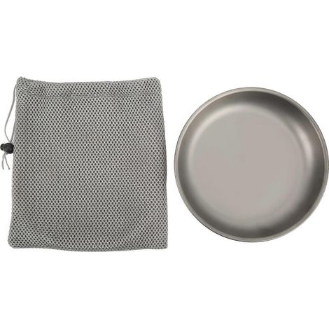 Poêle à frire en titane 2024, 19 cm de diamètre, ultralégère, écologique et résistante aux hautes températures, idéale pour le camping et les activités de plein air.