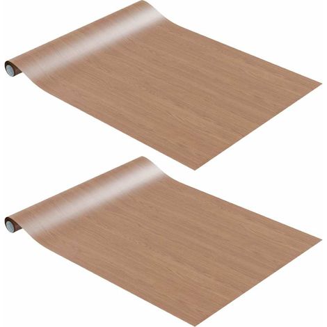 Maison Exclusive - Láminas autoadhesivas muebles 2 uds PVC roble (1/5)