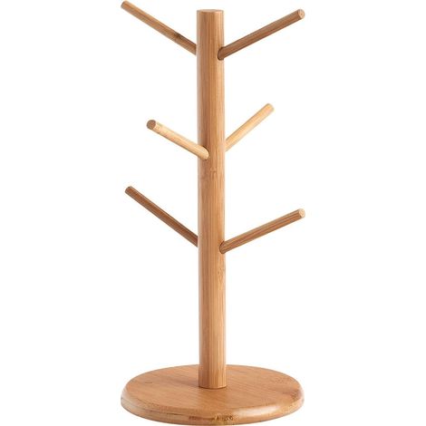 Portatazze In Bambù Per 6 Tazze 16x34cm