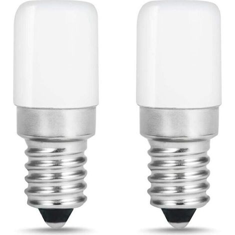 Lot de 2 Lampe E14 LED Ampoule pour Réfrigérateur / 1.5 W - Puissance équivalente à une Lampe de 15 Watt,Blanc Froid - 6000K (1/4)
