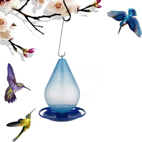 Mangeoire suspendue pour colibris, distributeur d'eau pour oiseaux sauvages de jardin, station d'alimentation, récipient à nourriture