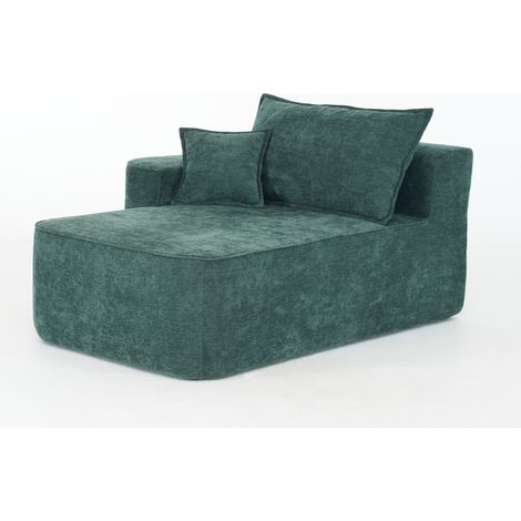 Canapé Chaiselongue sans assemblage Confortable Chenille Vert 144x112x65 ZIPSOFA (1/5)