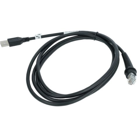 vhbw Universal Data Cable USB to RJ45 plug for Barcode Scanner - Cable, 1.9 m Black (1/4)