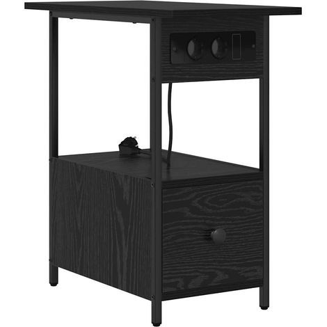 Maison Exclusive - Nachttisch Schwarz Eichen-Optik 60 x 30 x 61 c