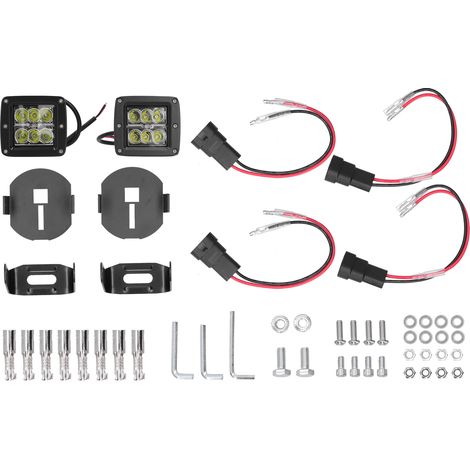 Supports de fixation pour antibrouillards avec faisceau adaptateur et 2 feux LED, compatibles Ford F-150 2006-2014 (1/5)