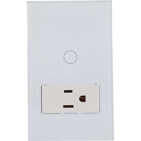 Interrupteur intelligent WiFi avec télécommande pour téléphone et contrôle d'incendie Zero, doté d'une prise à 3 trous et d'un interrupteur tactile pour la maison ou l'hôtel. (1/5)