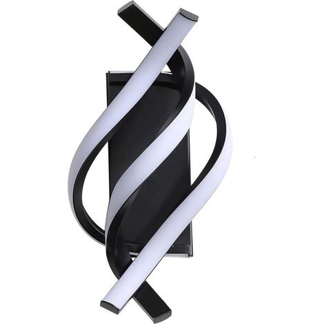 Applique murale en métal - noir - lumière chaude - sticker mural moderne (1/5)