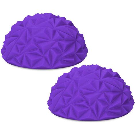 2Pcs Yoga Half Ball Physical Fitness Appliance Children Balance Pods Training Toy(Purple) (1/5)