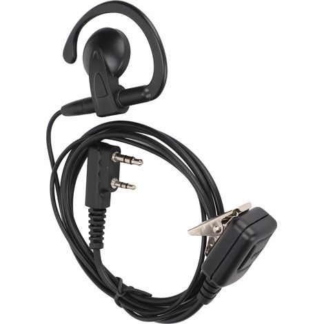 G-förmiger Ohrhörer für Walkie-Talkies, 2-poliges Headset mit eingebautem Mikrofon für Kenwood und Baofeng (1/5)
