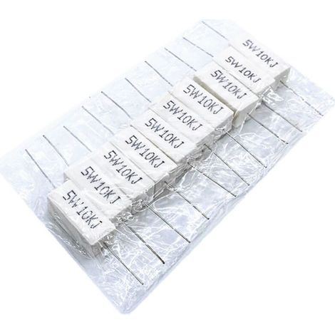 【Kit industriel 670】Kit complet de résistances cimentées 5W (67 valeurs de résistance, de 0,1Ω à 750Ω, 10 de chaque) (1/3)