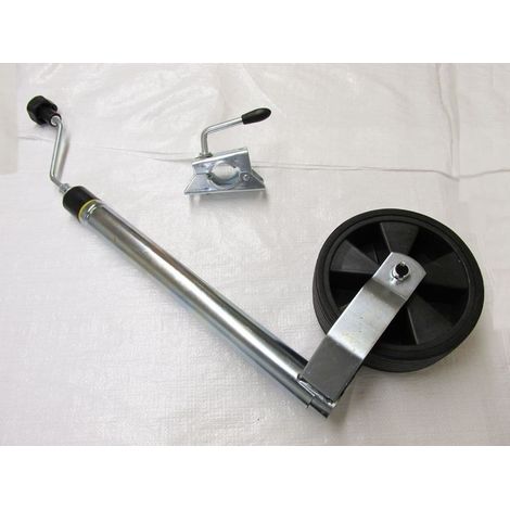 Caravan Jockey Wheel with Nose Weight Gauge 48MM & Clamp (Indicator Handle Trailer Guide)