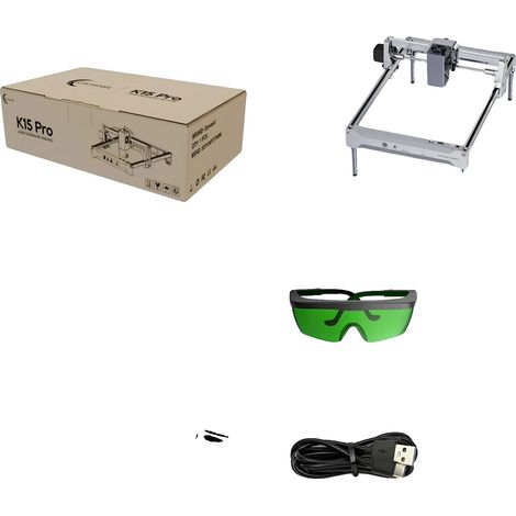 Graveur Laser, Espace de Travail de 200 x 300 mm, Modules Laser Interchangeables, 1W IR pour les métaux, UE (1/2)