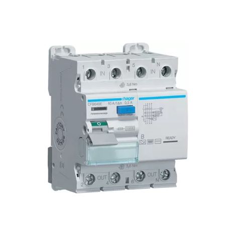 Hager FI-SCH. 3P+N 10KA 40A 300MA B (CFB640E) (1/2)