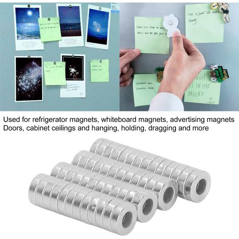50 Stück Hochleistungs-Rundmagnete aus Neodym, M4, 4 mm Loch, starkes Neodym-Magnetset für die Werkstatt (1/5)