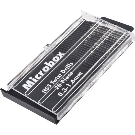 Foret HSS - 20 Pièces 0.3 À 1.6 mm - Pour Perceuse Manuelle Et Stationnaire - Aluminium Bois Plastique - Kit Précision