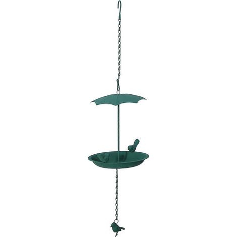 Bain d'oiseaux suspendu, mangeoire suspendue, bains d'oiseaux en métal pour l'extérieur A-- (1/5)