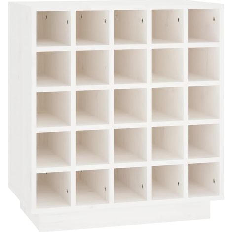 Meubles de Rangement,Armoire à vin Blanc 55,5x34x61 cm Bois de pin massif CFW615863 (1/5)