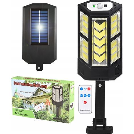 Lampada solare a 249 LED con sensore di movimento e funzione crepuscolare (1/5)