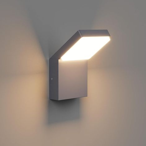 24W Applique Murale LED Extérieure Intérieur, Luminaire Mural Imperméable IP65, Lampe Extérieure Aluminium Moderne pour Terrasse Entrée Jardin, 1500 Lumen, Anthracite, Blanc Chaud 3000K (1/5)