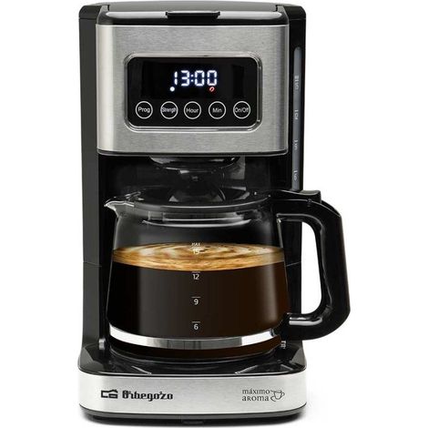 Cafetera de Goteo Orbegozo CG 6015/ 15 Tazas/ Negra