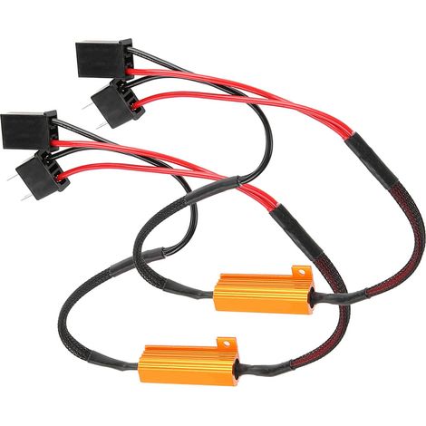 Set mit 2 H7-LED-Decodern, fehlerfrei, blitzgeschützt, mit Lastwiderstand für Abblendlicht, fahrzeugspezifisch anpassbar (1/5)