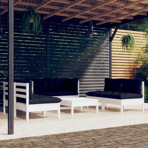 vidaXL 7-tlg. Garten-Lounge-Set mit Kissen Kiefer Massivholz (1/5)